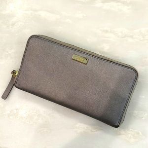 Kate Spade large silver wallet